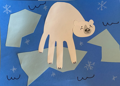 cutout polar bear