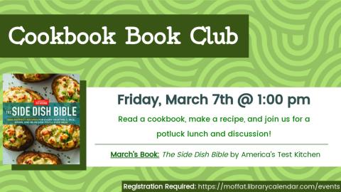 Cookbook Book Club - The Side Dish Bible by America's Test Kitchen. Friday, March 7th @ 1 PM